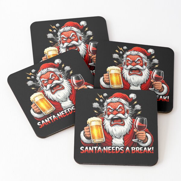 Item preview, Funny Angry Santa Drinking Beer Christmas Design designed and sold by SoulenCify.