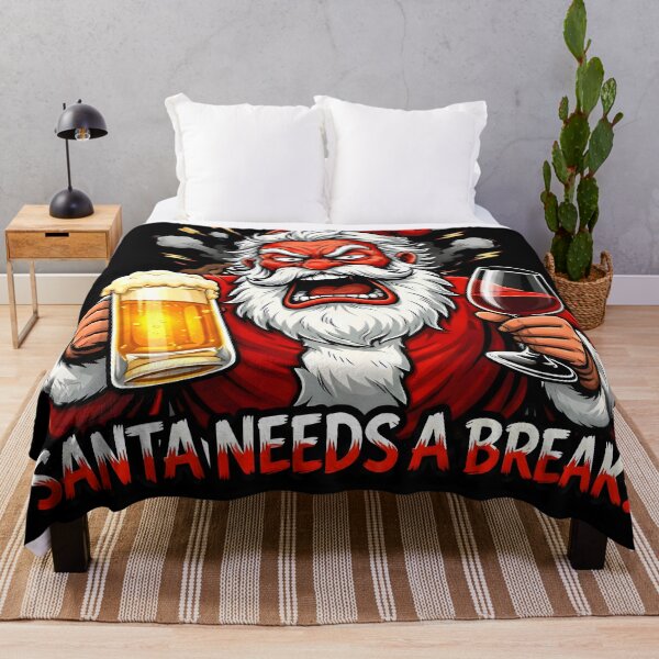 Item preview, Funny Angry Santa Drinking Beer Christmas Design designed and sold by SoulenCify.