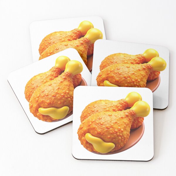 Item preview, 3D Stylized Fried Chicken Drumsticks Illustration designed and sold by Jirada.
