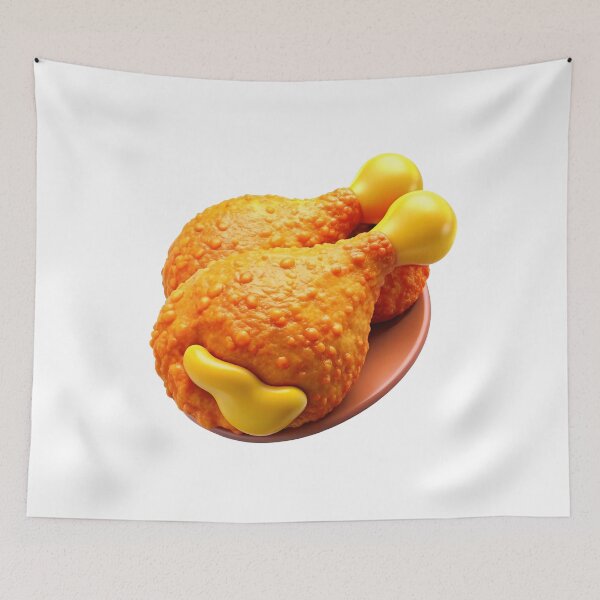 Item preview, 3D Stylized Fried Chicken Drumsticks Illustration designed and sold by Jirada.