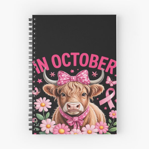 Item preview, Highland Cow In October We Wear Pink Breast Cancer Awareness designed and sold by katherintration.