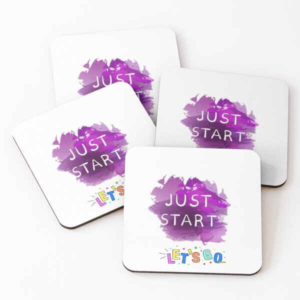 Item preview, Just Start – Motivational Purple Quote Design designed and sold by Artbyshiva.