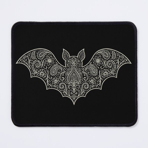 Item preview, Ornate Gothic Bat Illustration – Dark Floral Line Art designed and sold by Mouraludia.