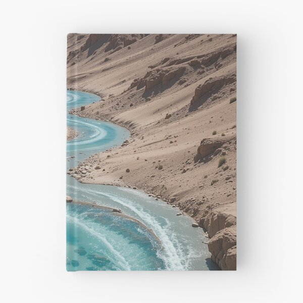 Item preview, Desert Mirage Stream – Crystal Blue River Through Arid Mountains designed and sold by PixPixari.