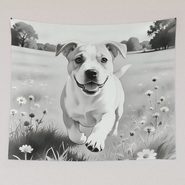 Item preview, Puppy dog playing in a field.  designed and sold by Nomad-Maynard.