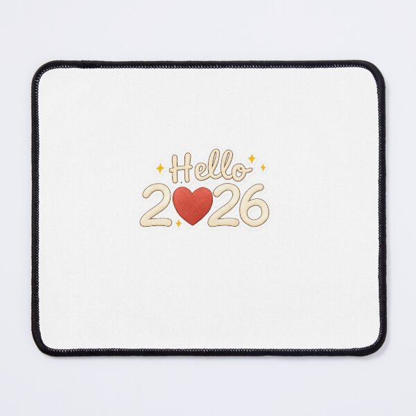 Item preview, Hello 2026 Heart Embroidery Sticker | New Year Aesthetic designed and sold by Gurjeetpixelart.