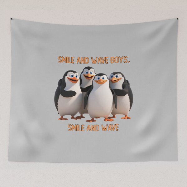 Item preview, Penguins smile and wave designed and sold by hitNmiss.