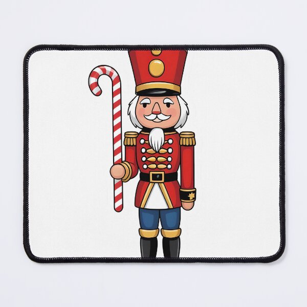 Item preview, Playful Nutcracker Soldier Holding Candy Cane Holiday Sticker Illustration designed and sold by BankMano.