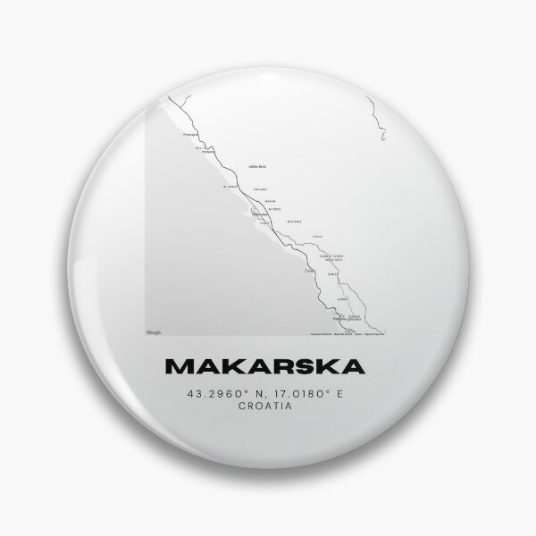 Item preview, Makarska Croatia Map Art | Minimalist Coastal City Map | Travel Print designed and sold by RM-Journey.