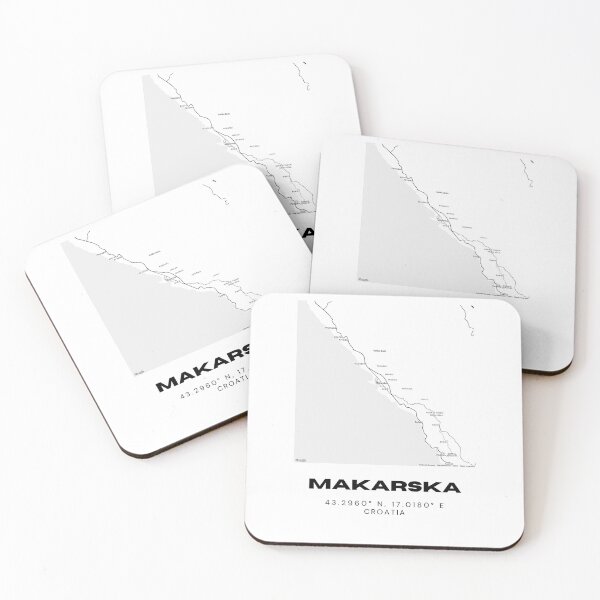 Item preview, Makarska Croatia Map Art | Minimalist Coastal City Map | Travel Print designed and sold by RM-Journey.