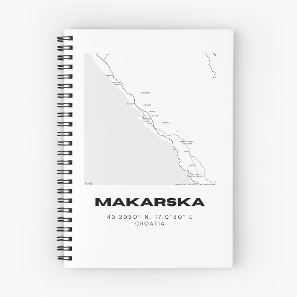 Item preview, Makarska Croatia Map Art | Minimalist Coastal City Map | Travel Print designed and sold by RM-Journey.