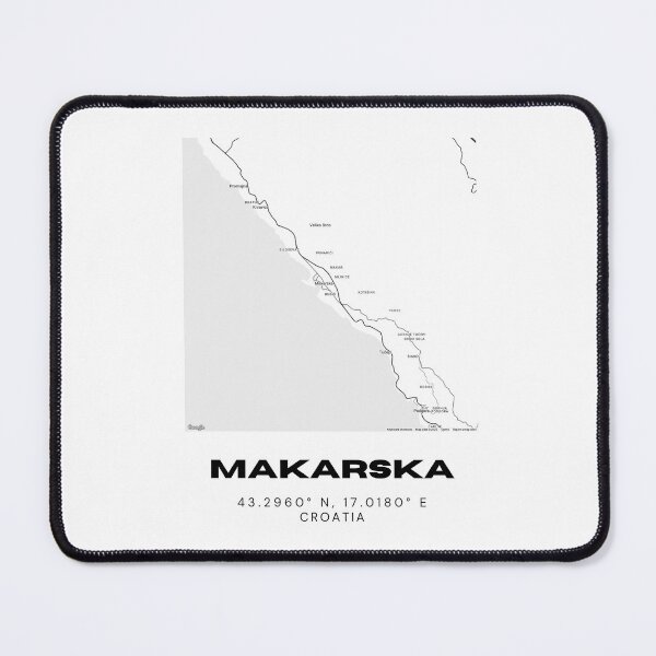 Item preview, Makarska Croatia Map Art | Minimalist Coastal City Map | Travel Print designed and sold by RM-Journey.