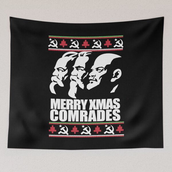 Item preview, Merry Xmas Comrades Funny Ugly Christmas Sweater Style Socialist Winter Art designed and sold by DunciOcukino.
