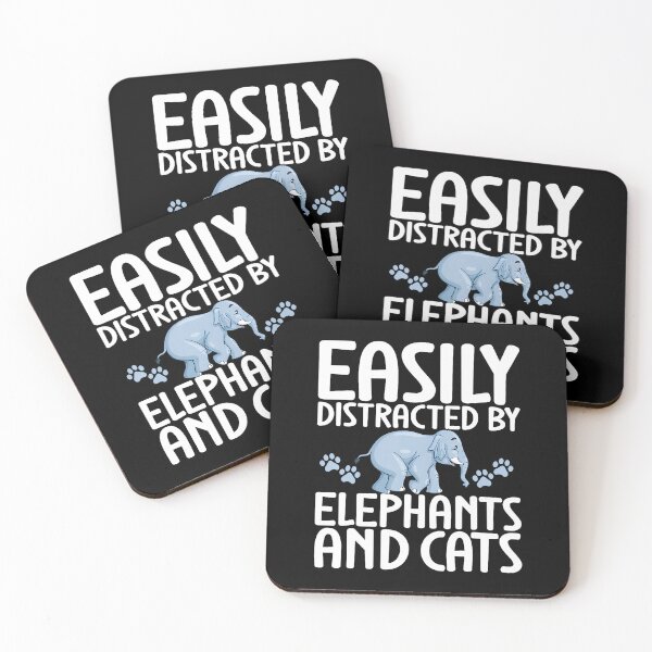 Item preview, Elefante amante de los elefantes y los gatos que se distrae fácilmente designed and sold by AileighKyser.