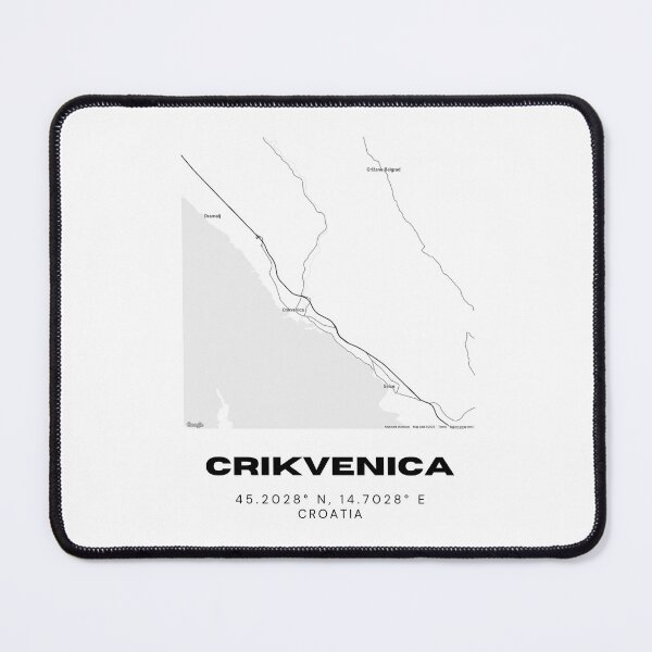Item preview, Crikvenica Croatia Map Print | Minimalist Coastal City Art | Travel Decor designed and sold by RM-Journey.