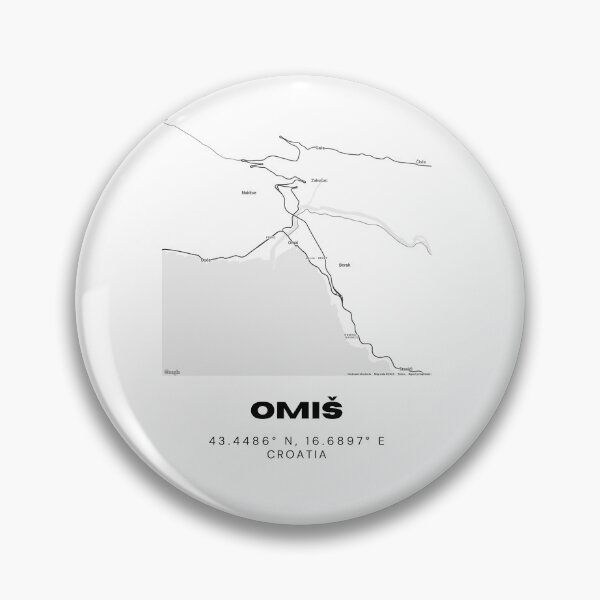 Item preview, Omiš Croatia Map Illustration | Minimalist Coastal City Map | Modern Decor designed and sold by RM-Journey.