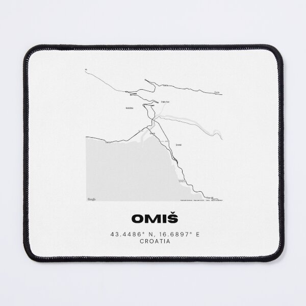 Item preview, Omiš Croatia Map Illustration | Minimalist Coastal City Map | Modern Decor designed and sold by RM-Journey.