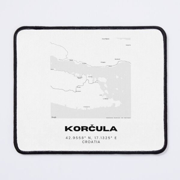 Item preview, Korčula Croatia Map Art | Minimal Island City Map | Travel Print designed and sold by RM-Journey.