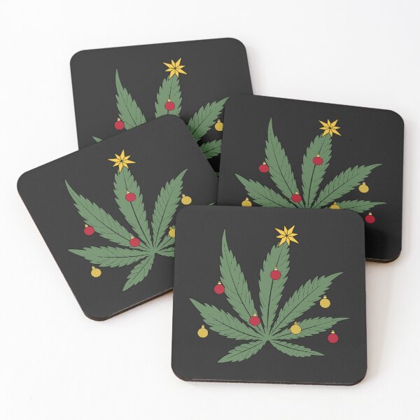 Item preview, Merry & High Christmas Weed Leaf designed and sold by Cannaxes Studio.
