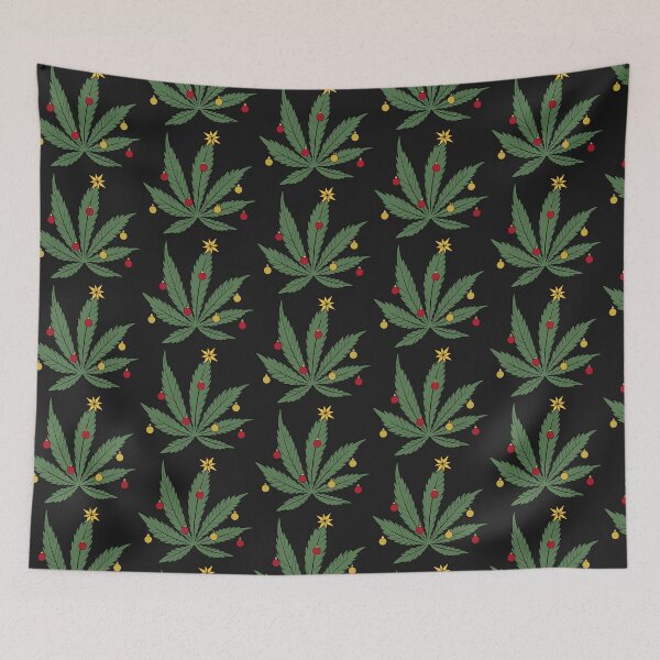 Item preview, Merry & High Christmas Weed Leaf designed and sold by Cannaxes Studio.
