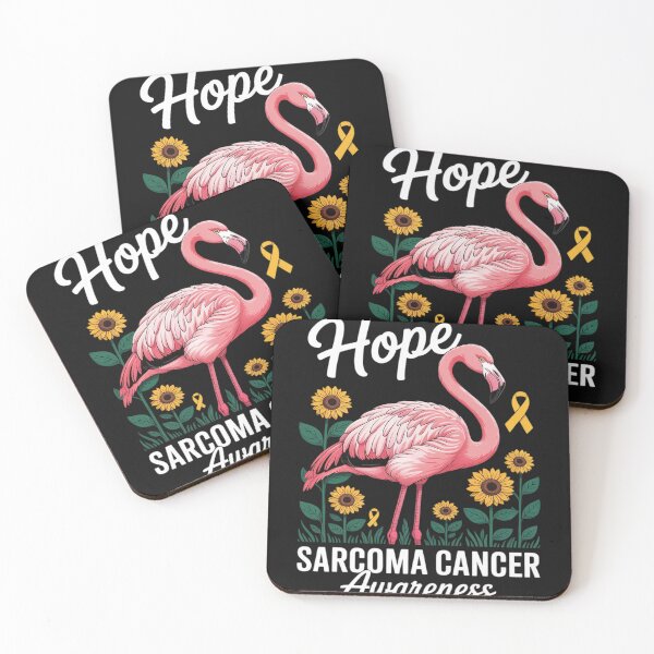 Item preview, Hope Sarcoma Bone Cancer Awareness Flamingo & Daisy Flowers designed and sold by LegendsArt75.