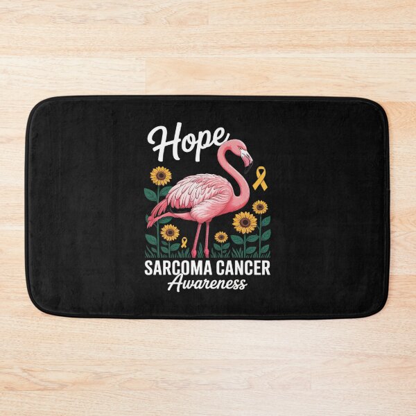 Item preview, Hope Sarcoma Bone Cancer Awareness Flamingo & Daisy Flowers designed and sold by LegendsArt75.