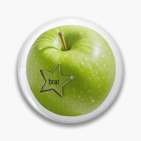 Item preview, brat green apple with star designed and sold by The Justice Edit.