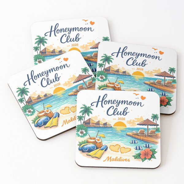 Item preview, Honeymoon Club Maldives – Sticker Style Travel Design (est. 2026) designed and sold by Memorph.