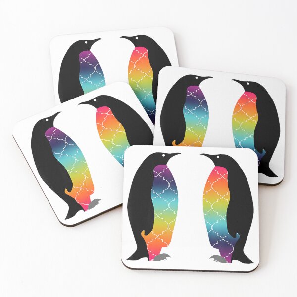 Item preview, Rainbow Penguin Couple Cute Pride Illustration designed and sold by taphoustwanda.