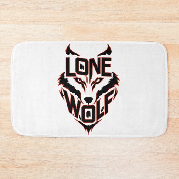 Item preview, Lone Wolf Graphic Design – Fierce Wolf Face Typography Art designed and sold by SkullVibe Collective.