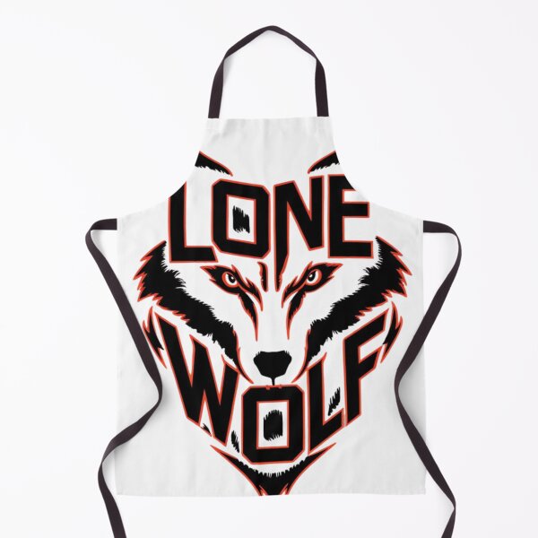 Item preview, Lone Wolf Graphic Design – Fierce Wolf Face Typography Art designed and sold by SkullVibe Collective.