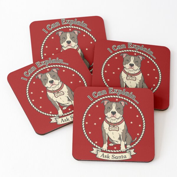 Item preview, Funny Pitbull I Can Explain Ask Santa Christmas designed and sold by SillyPawsStudio.