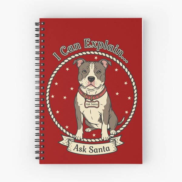 Item preview, Funny Pitbull I Can Explain Ask Santa Christmas designed and sold by SillyPawsStudio.