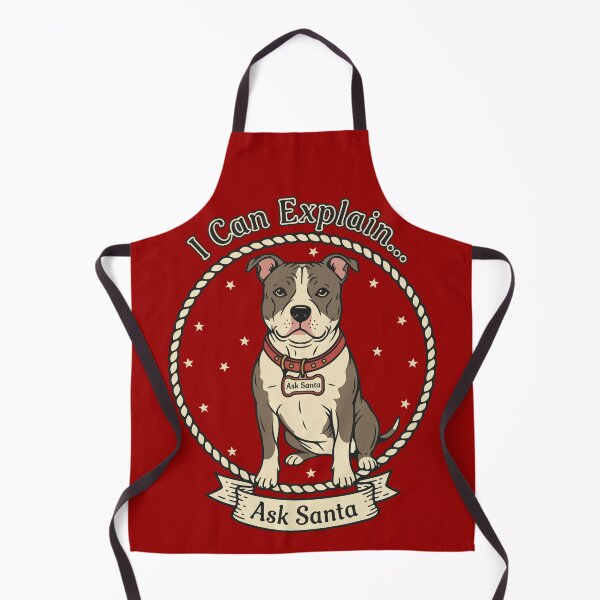 Item preview, Funny Pitbull I Can Explain Ask Santa Christmas designed and sold by SillyPawsStudio.