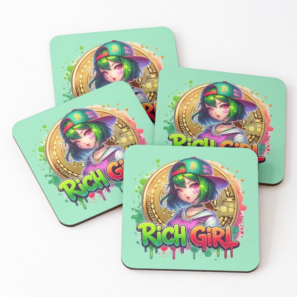 Item preview, Rich Girl Anime Streetwear Design – Colorful Urban Art T-Shirt designed and sold by TshirtMyMom.