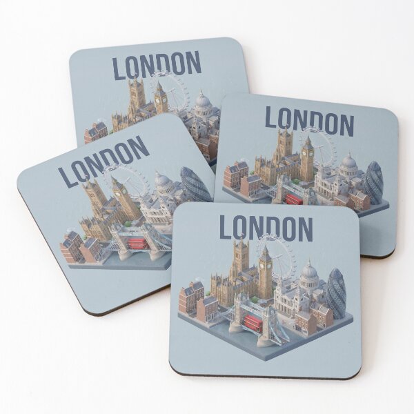Item preview, London Landmarks in Miniature – Isometric 3D City Diorama Illustration designed and sold by Chetan-Anu.