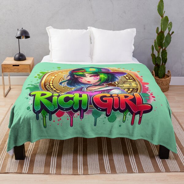 Item preview, Rich Girl Anime Streetwear Design – Colorful Urban Art T-Shirt designed and sold by TshirtMyMom.