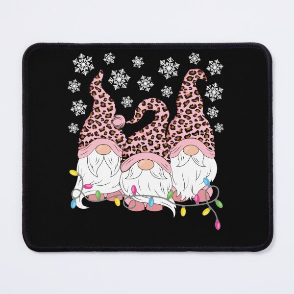 Item preview, Cute Christmas Gnomes Wearing Pink Leopard Print Hats And Holiday Lights designed and sold by Serene woods.