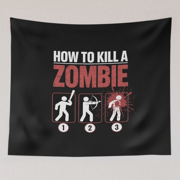 Item preview, How To Kill A Zombie Guide Halloween Humour Zombie Slayer designed and sold by LegendsArt75.