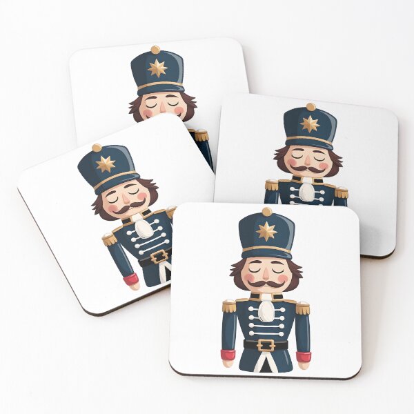 Item preview, Sleepy Nutcracker Toy Soldier with Closed Eyes Cozy Winter Sticker Art designed and sold by BankMano.
