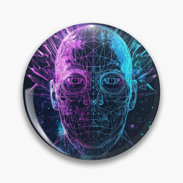 Item preview, Neon Cyberpunk Phantasm | Abstract Geometric Glitch Face Art designed and sold by goodcrystals.