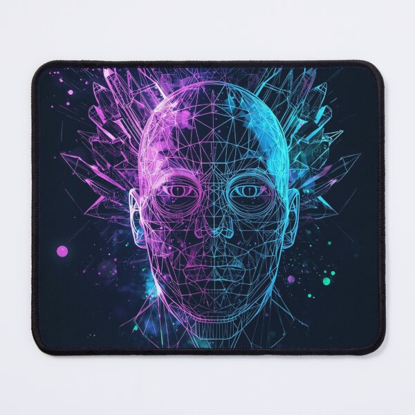 Item preview, Neon Cyberpunk Phantasm | Abstract Geometric Glitch Face Art designed and sold by goodcrystals.