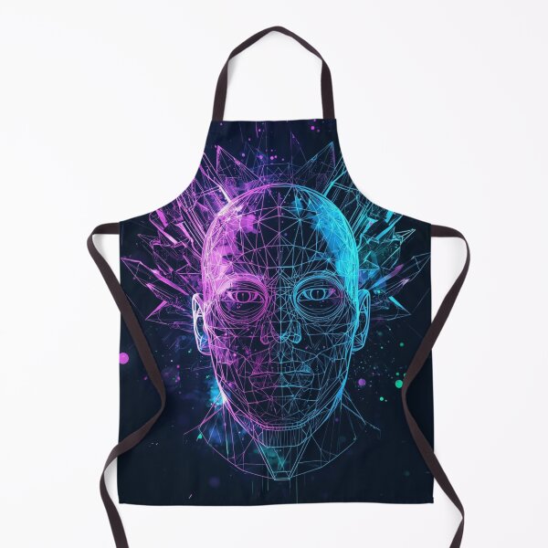 Item preview, Neon Cyberpunk Phantasm | Abstract Geometric Glitch Face Art designed and sold by goodcrystals.