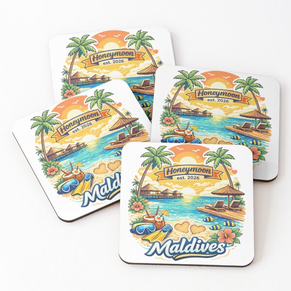 Item preview, Honeymoon Club Maldives – Sticker Style Travel Design (est. 2026) designed and sold by Memorph.