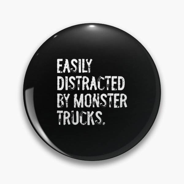Item preview, Easily Distracted By Monster Trucks Distressed designed and sold by LunaDangelo.