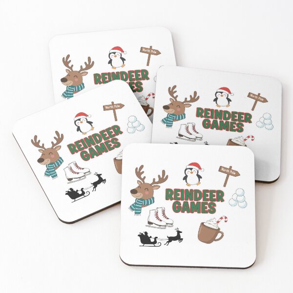 Item preview, Reindeer Games Cute Christmas Icon Set designed and sold by graphicnew.