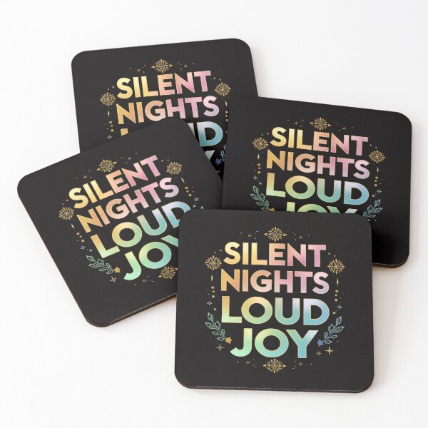 Item preview, Silent Nights Loud Joy-Cozy Holiday Aesthetic Quote designed and sold by Aarvya Fashion Club ( A.F.C ).