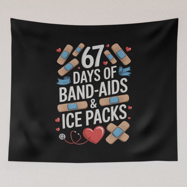 Item preview, I Teach Pe 67 Days Of Icepacks School Nurse I Survived Joke designed and sold by kowaldtlbung.