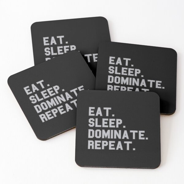 Item preview, Eat Sleep Dominate Repeat School Pride Funny Fan Gray designed and sold by vasserideiri.