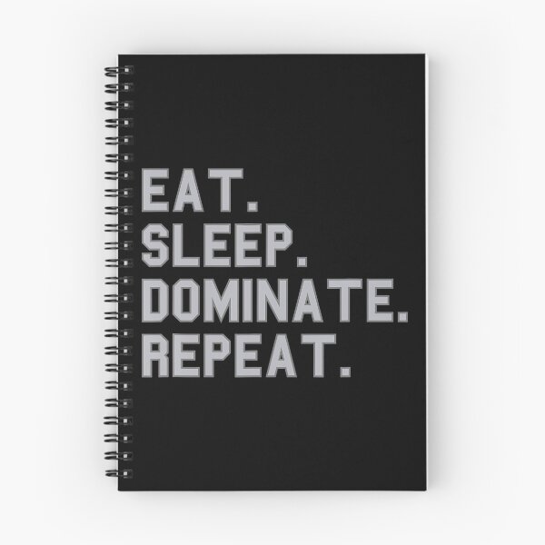 Item preview, Eat Sleep Dominate Repeat School Pride Funny Fan Gray designed and sold by vasserideiri.
